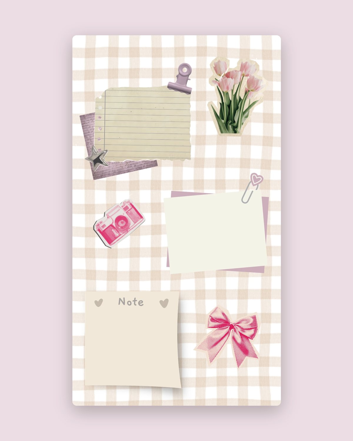 Une page collage : papiers, photos et stickers